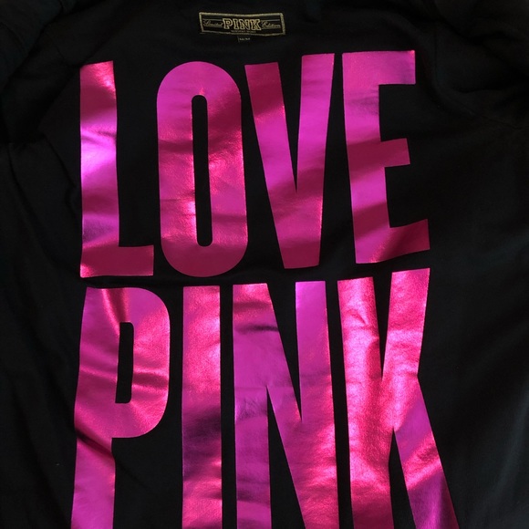 EUC Reversible LE VS Pink Hooded Sweater Black Fur - Picture 2 of 7